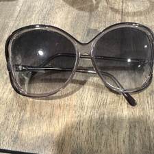 Vintage Oversized Butterfly Sunglasses Gray Gradient Lens Women Plastic Frame