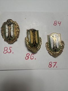 3 x German Schützenbund 60 65 & 70 Years Badges Schützen Brotherhood