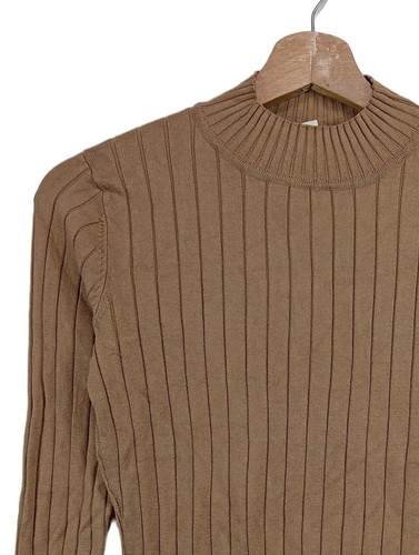 H&M Jersey de cuello alto Mujeres Jersey Talla EU 36 marrón look casual - Imagen 3 de 5