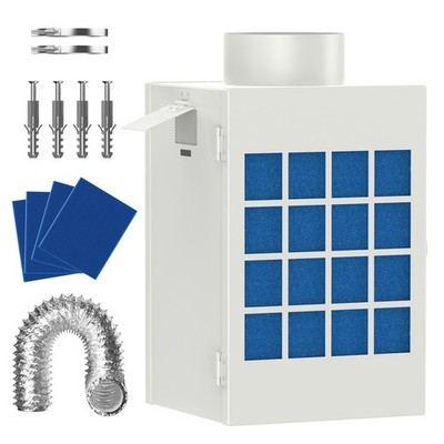 Indoor Dryer Vent Kit, Dryer Vent Box for Electric Dryer, Safety Vent Flap, Indo