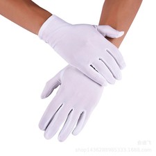 Spandex Etiquette Gloves Mens High Elastic Thin White Spring and Summer Jewelry