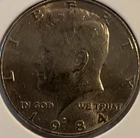 1984 P 50C Kennedy Half Dollar. **Free Shipping**