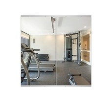 Home Gym Mirror Large Full Body Tempered Glass Frameless Wall-Mounted 48x24" 2PC