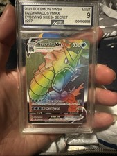 Pokémon Gyarados VMAX TCG Arcobaleno Segreto Carta Rara 207/203 Ags 9 Super Pulita 🧼