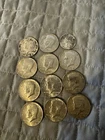 Mixed Silver Coin Lot 11 Kennedy Half Dollars 40% + 90% Silver Quarter