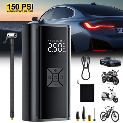 #ad 150PSI Rechargeable Car Tyre Inflator Portable Electric Air Tire Pump Cordless $16.99