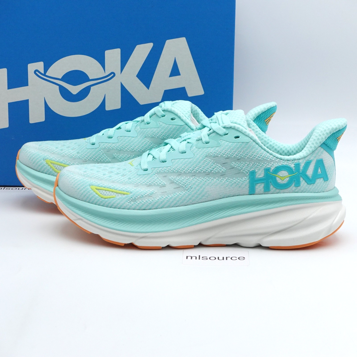 Size 6.5 Women's HOKA Clifton 9 Running Shoes 1127896-SMQ Seafoam