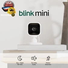 Mini - Compact Indoor Plug-In Smart Security Camera, 1080P HD Video, Night Visio