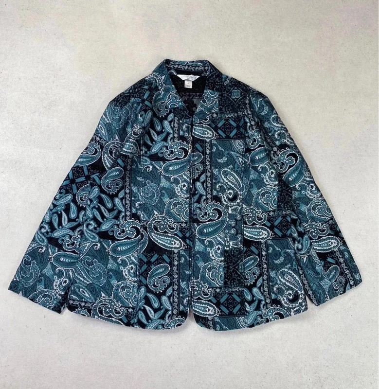 Veste tapisserie christopher & Banks motif Paisley tapestry jacket style vintag - Photo 1/4