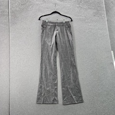 Bebe Women Pants 00 Gray Dress Pants Wide Leg 31'' Inseam Y2K