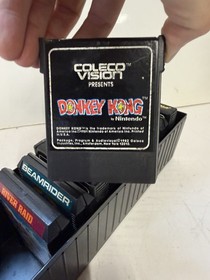 Vintage ColecoVision Game Lot 9 Cartridges Donkey Kong Jr Beamrider Pitfall 2