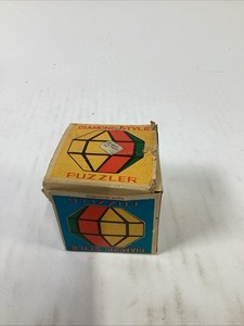 VINTAGE RUBIK'S CUBE DIAMOND STYLE PUZZLER PUZZLE - In Original Box - Rare