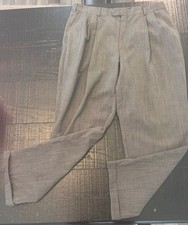 Austin Reed 36x31 dress suit pants gray micro houndstooth wool trousers