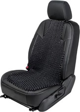 Wood Beaded Seat Cushion, Premium Quality, Black, Car Massaging, Double Strun...
