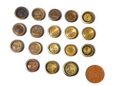 18 x  Antique - Vintage 2 Drams Brass Apothecary / Coin Weights #12