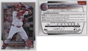 2025 Bowman Chrome Prospects Refractor /499 Nathan Church #BCP-192