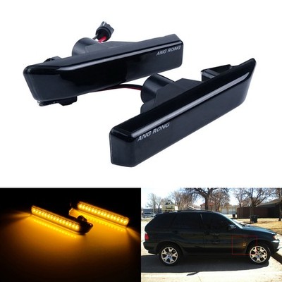LED Seitenblinker Set 2x für BMW X5 E53 Bj. 05/2000-01/2007 in Schwarz Blinker