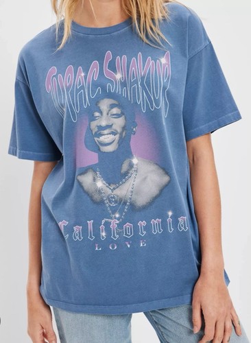 American Eagle Band Tee Adult XS/S Tupac Shamir California Love Music Women’s - Picture 1 of 6