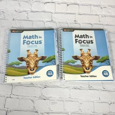 Math In Focus 2020 Teacher Edition Set Volume 4A & 4B 4th Grade Fourth VGUC