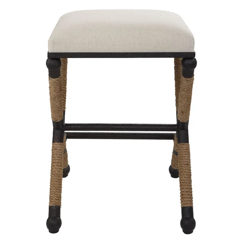 Uttermost Firth Rustic Oatmeal Counter Stool - Picture 4 of 6