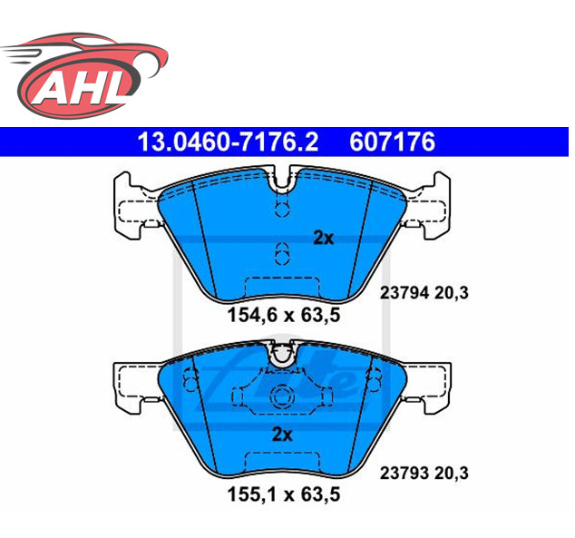 Plaquettes de frein ATE 13.0460-7176.2 kit de freinage arrière avant BMW