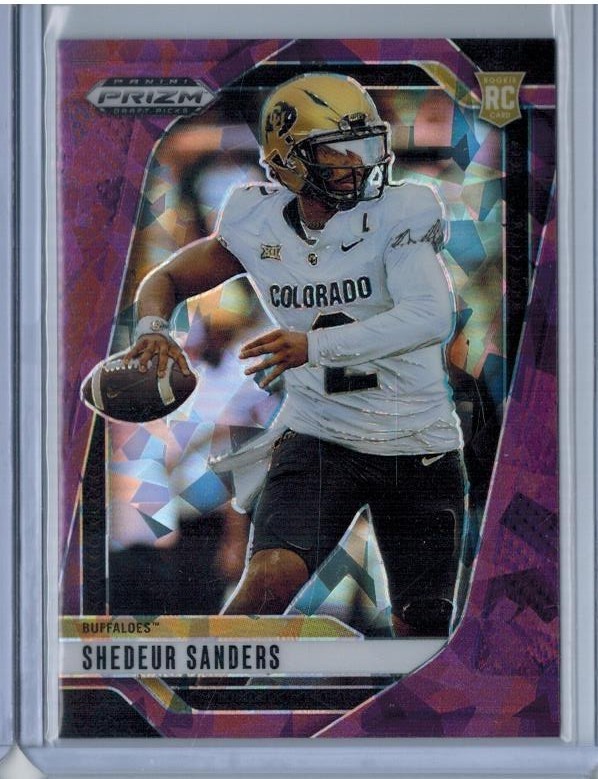 2025 PANINI PRIZM DRAFT SHEDEUR SANDERS 190/199 PURPLE ICE PRIZM ROOKIE #19