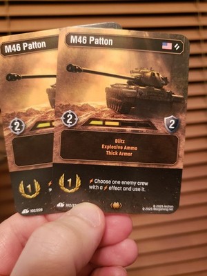 x2 M46 Patton #102 RARE - World of Tanks TCG - First Strike