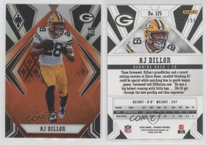 2020 Panini Phoenix Rookies Orange /99 AJ Dillon #125 Rookie RC