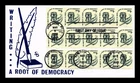 Dr Jim Stamps FDC Writing A Root Of Democracy 1C Coil Strips Hand Colored Cachet