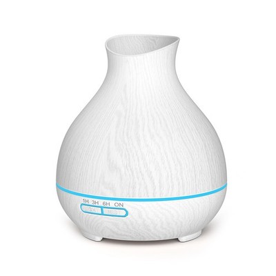 Aromatherapy Essential Oil Diffuser 550ml 12 Hours White Wood Grain Timer
