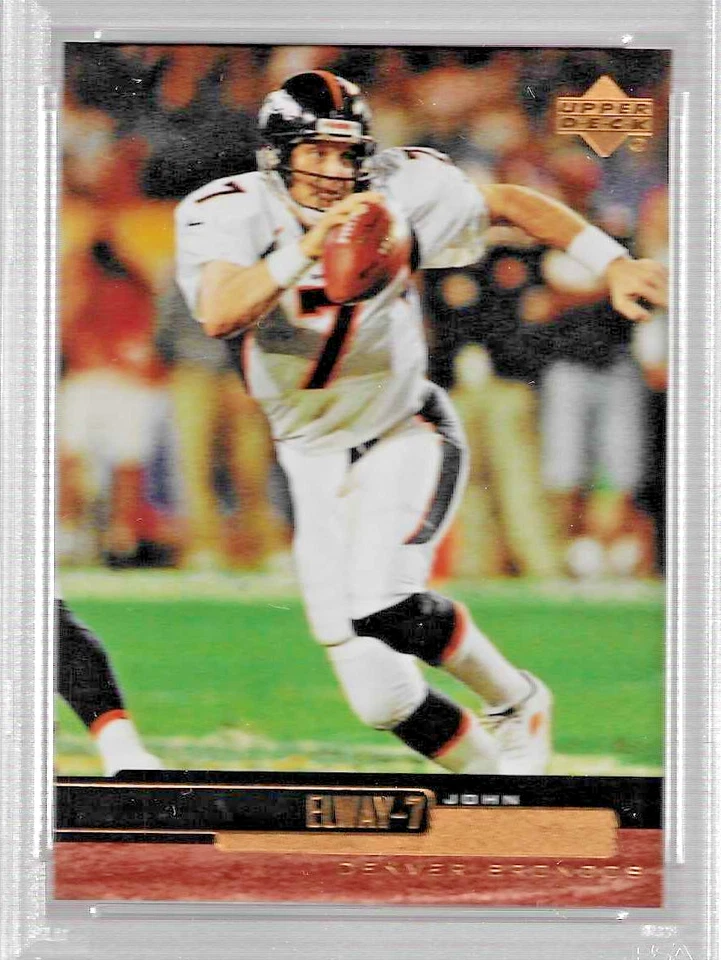 Tarjeta de fútbol americano 1999 cubierta superior #65 Hof John Elway PSA 10 Low Pop Denver Broncos Foto 3 de 4