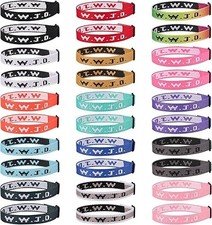 30PCS Adjustable WWJD Bracelets Pack for Women and Men