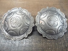 2" pair of Solid Sterling Silver Conchos