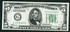$5 1934 ((AU)) Federal Reserve Note ** DAILY CURRENCY (2nd of 2 consecutive) — photo 2
