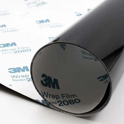 3M Wrap Film Series 2080 Car Wrapping Folie Autofolie G12 Schwarz Glanz - Bild 1 von 4
