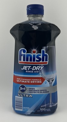 Finish Jet-Dry Ultra Rinse Aid Dishwasher Rinse & Drying Agent 3 In 1(32fl oz.)