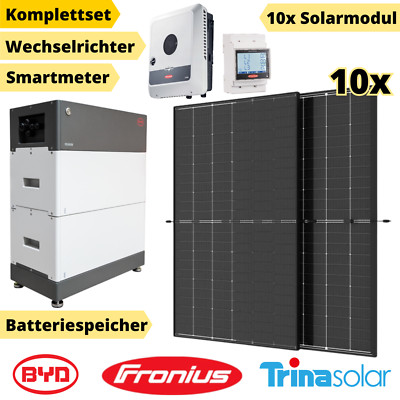 BYD + Fronius Komplettset + 10x Solarmodul Trina Vertex S+ NEG9RC.27 435W