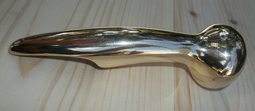 New Solid Brass 2" Horse Knob HAME 7-1/2" Long Walking Stick Cane Handle Top - Picture 4 of 9
