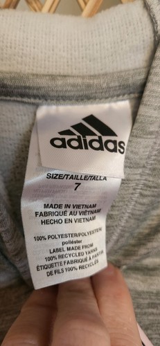 Girls Adidias Hooded Sweatshirt Size 7, Hoodie - Picture 3 of 5