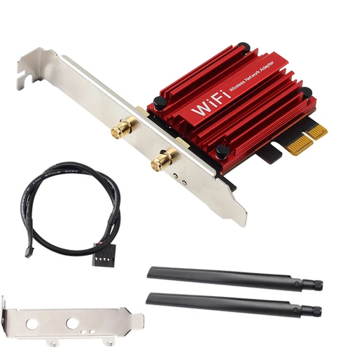 WiFi 6E Intel AX210 AXE5400 PCIe WiFi Card Tri Band Wireless Adapter for Desktop