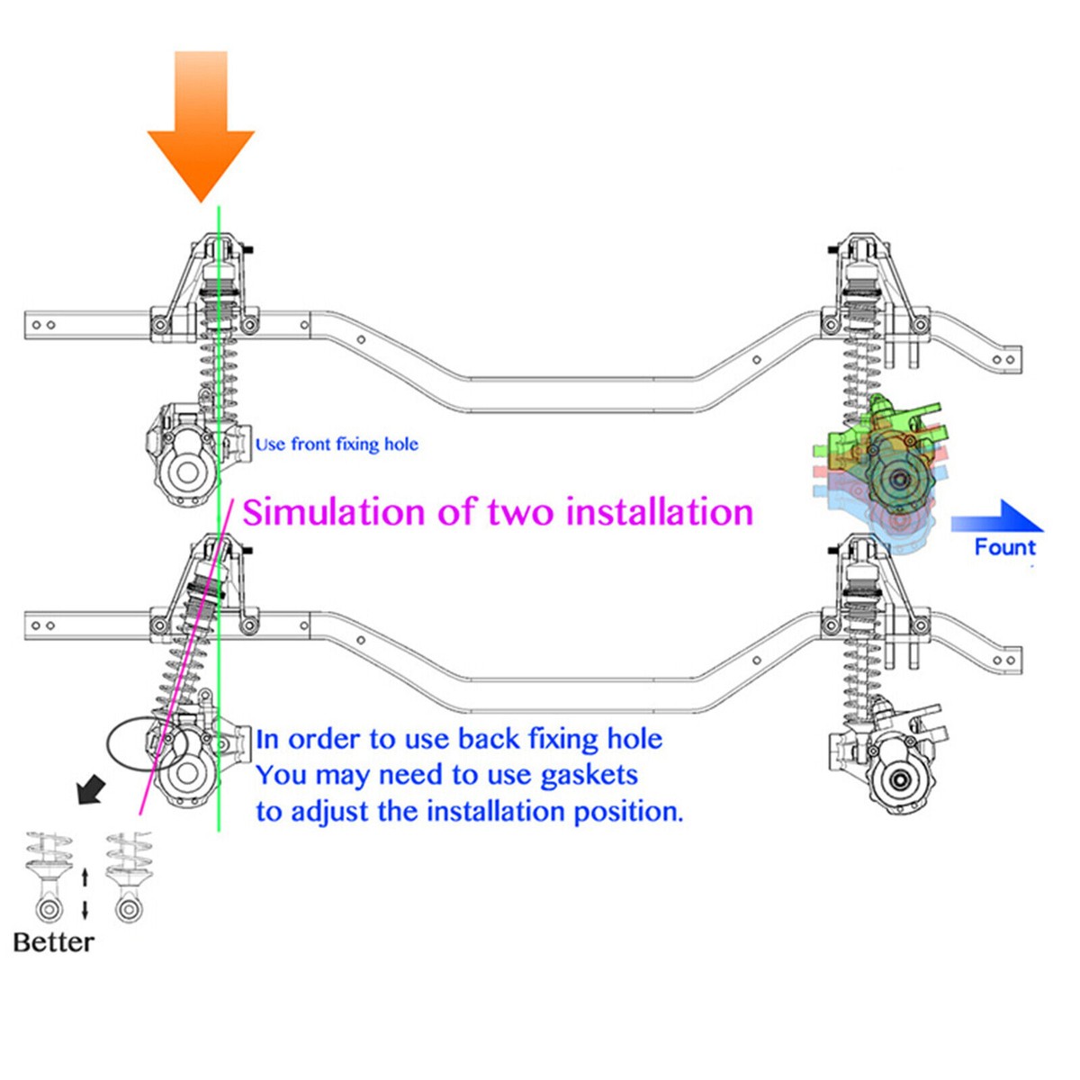 RC Asse Dell'auto Compatibile Con Traxxas Per TRX4 1/10 - Foto 13