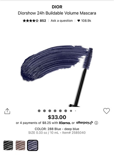 Dior Ladies Diorshow 24H Wear Buildable Volume Mascara - Black - Picture 3 of 4