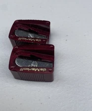 2 Vintage Alexandra De Markoff Red - Eye PENCIL SHARPENER Makeup Tool *USED*