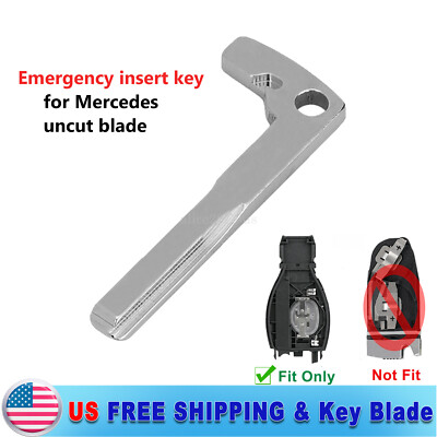 Uncut Emergency Insert Key Blank Blade for Mercedes Benz C CL E GL ML R S CLASS