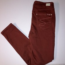 SEVEN 7 Jeans Women Size 10 Fired Brick Tummyless High Rise Skinny 30x28.5in