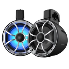 Wet Sounds RECON 6 Black Pod w/ Black XS Grille  & RGB Tweeter (Pair)