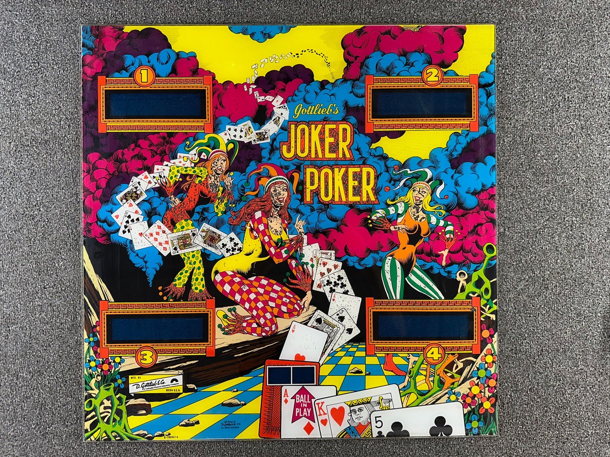 Gottlieb Joker Poker Pinball Machine Game Backglass ORIGINAL | eBay