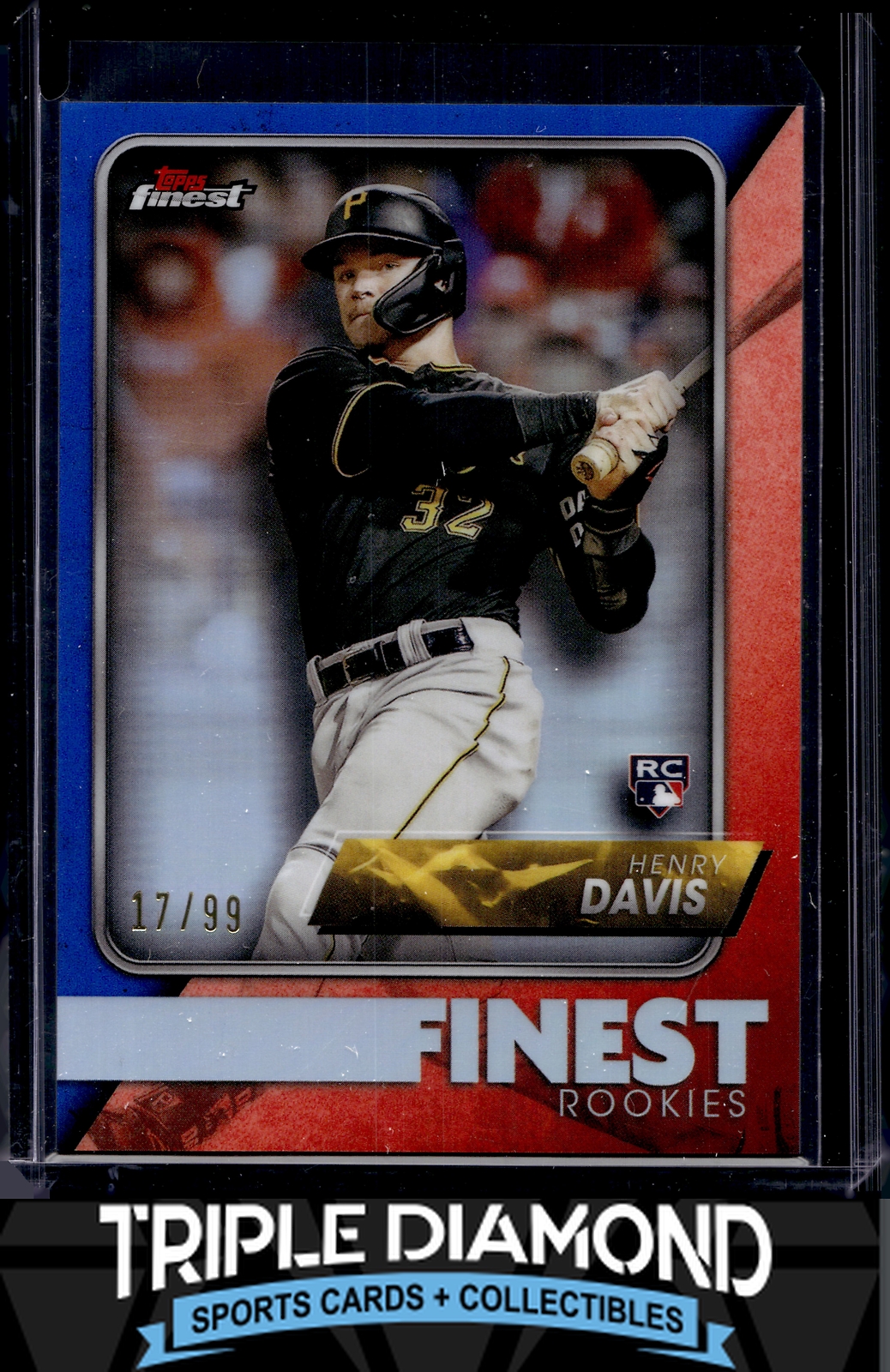 2024 Topps Finest Henry Davis Finest Rookies Auto Blue Refr #17/99 M296