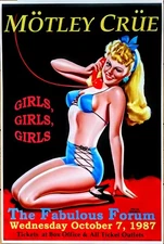 11.69x16.54 Rare Motley Crue Poster 1987 Girls, Girls, Girls The Fabuloud Forum