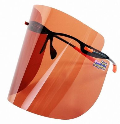 S-View Face Brown Film UV Protection Visor Mask Shields Sunglass Large